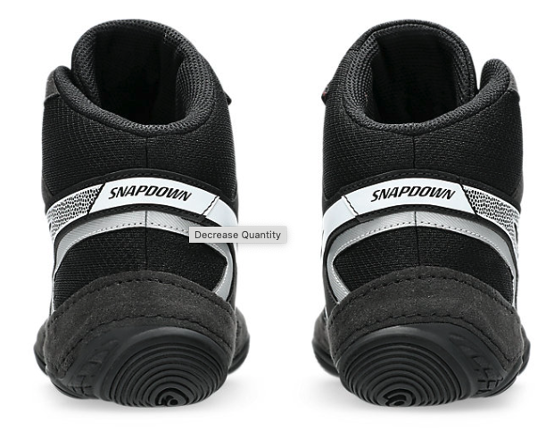 ASICS - Snapdown 4 WIDE Wrestling Shoes - Black/White