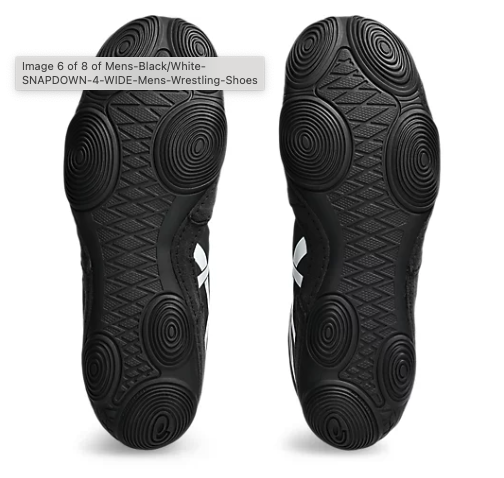 ASICS - Snapdown 4 WIDE Wrestling Shoes - Black/White