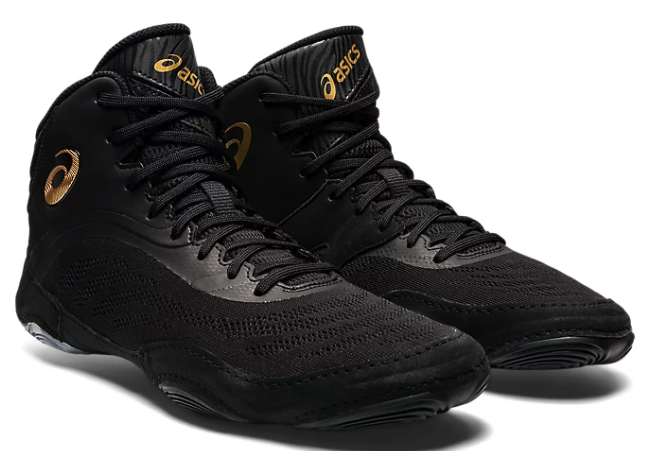 ASICS - Split Elite Wrestling Shoes - Black/Pure Gold