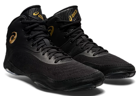 ASICS - Split Elite Wrestling Shoes - Black/Pure Gold