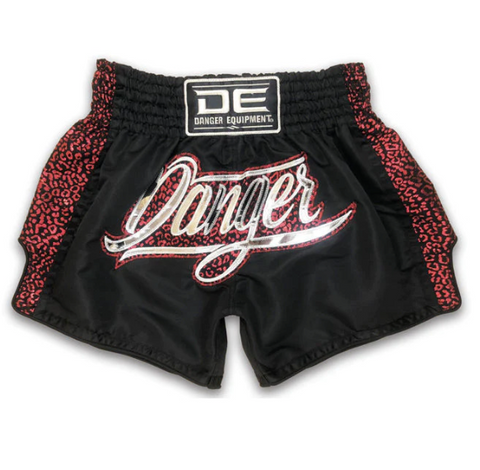 DANGER - Wild Line Muay Thai Shorts - Black/Red