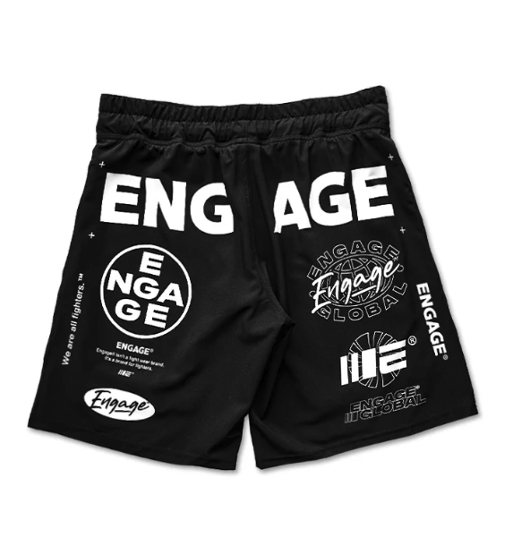 Engage MMA Gladiator Short Black Back
