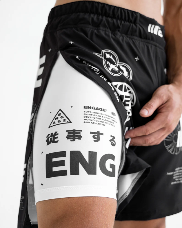 Engage MMA Gladiator Short Black Leg