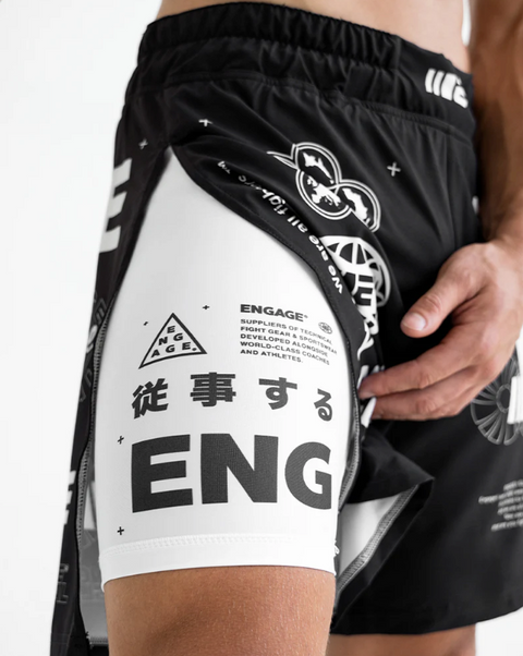 Engage MMA Gladiator Short Black Leg