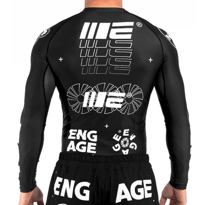 Engage Billboard Rash Guard Long Sleeve back wearing