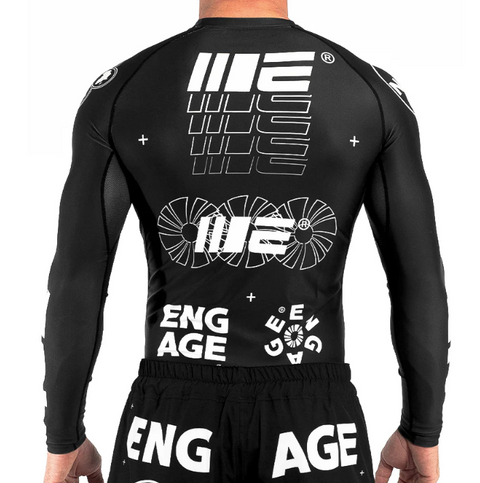 Engage Billboard Rash Guard Long Sleeve back wearing