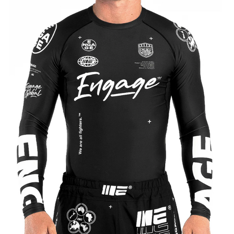 Engage Billboard Rash Guard Long Sleeve Front wearing