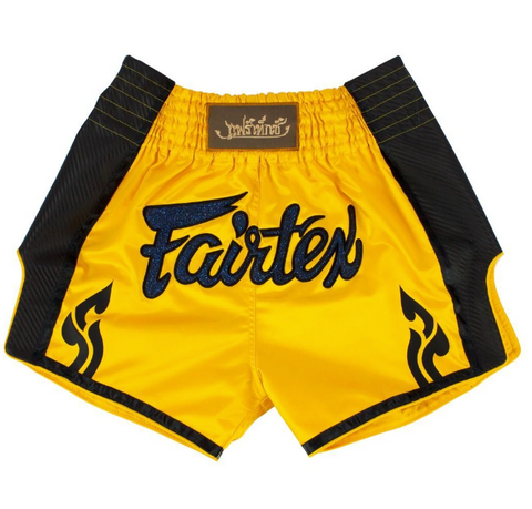 FAIRTEX - BS1701 Yellow Slim Cut Muay Thai Boxing Shorts