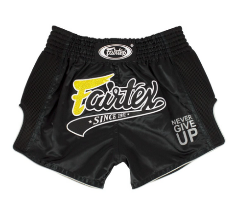 FAIRTEX - BS1708 Black Slim Cut Muay Thai Boxing Shorts