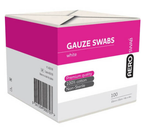 AEROSWAB - Fighters Knuckle Padding Gauze Squares - 100 Pack
