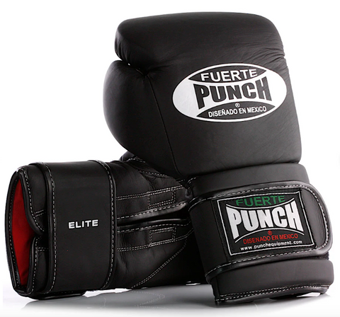 Punch Mexican Fuerte Elite Boxing Gloves Black