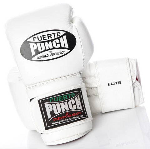 Punch Mexican Fuerte Elite Boxing Gloves White