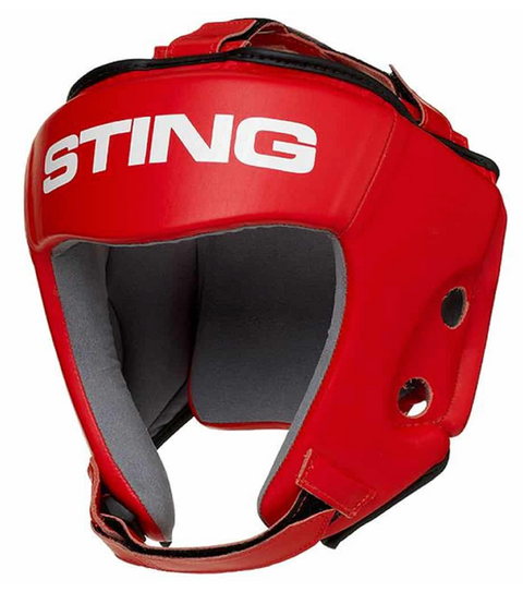 Sting IBA Boxing Competition Head Gear Red front