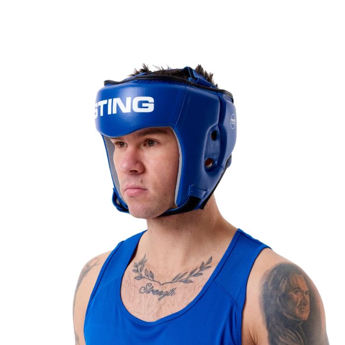 Sting IBA Boxing Competition Head Gear Blue angle