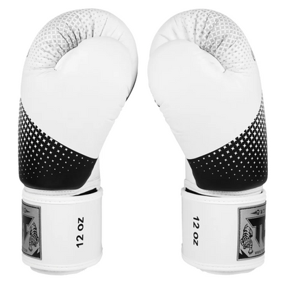 TUFF Black White Muay Thai Boxing Gloves
