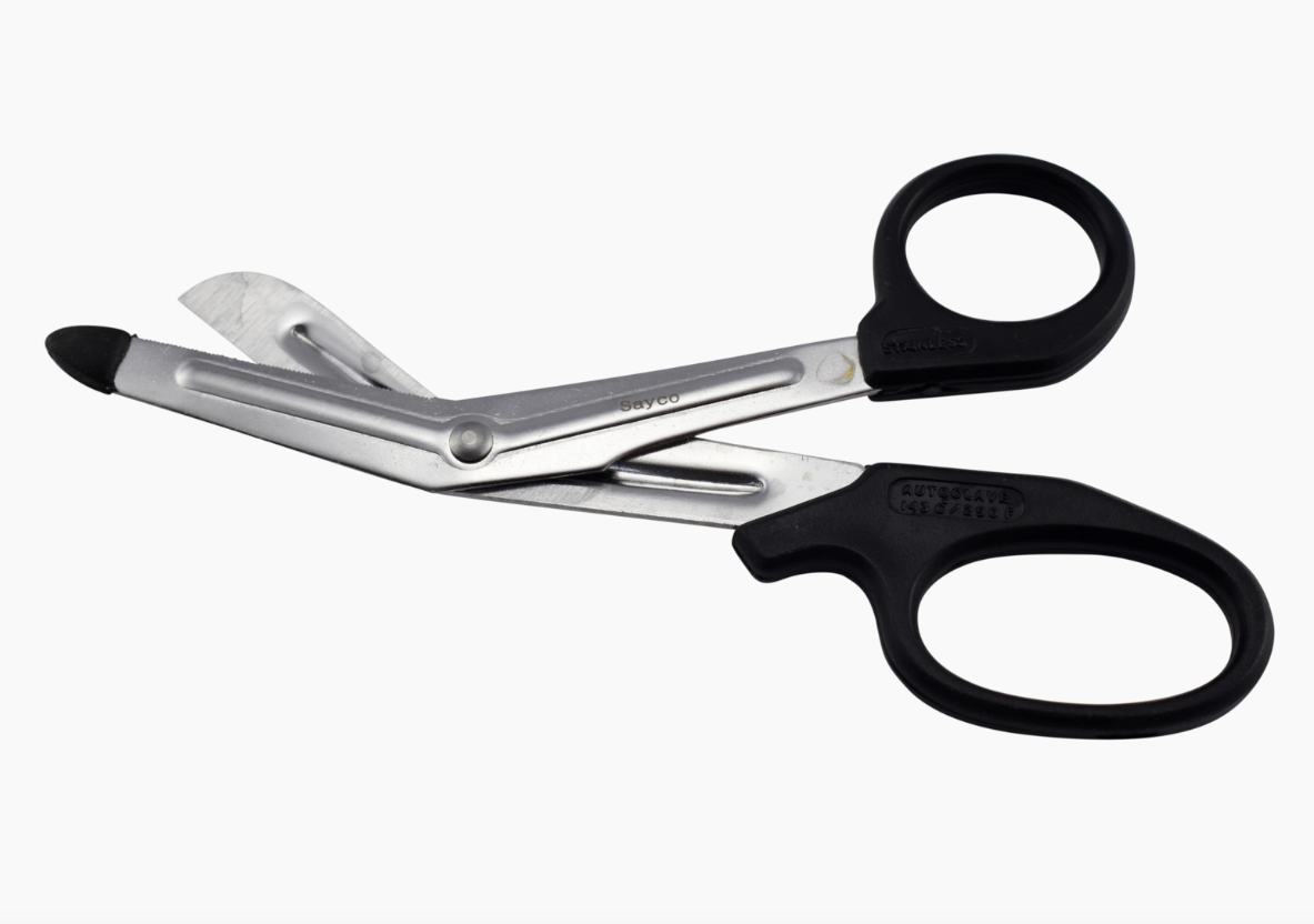 Universal Bandage Scissors with Black Tip